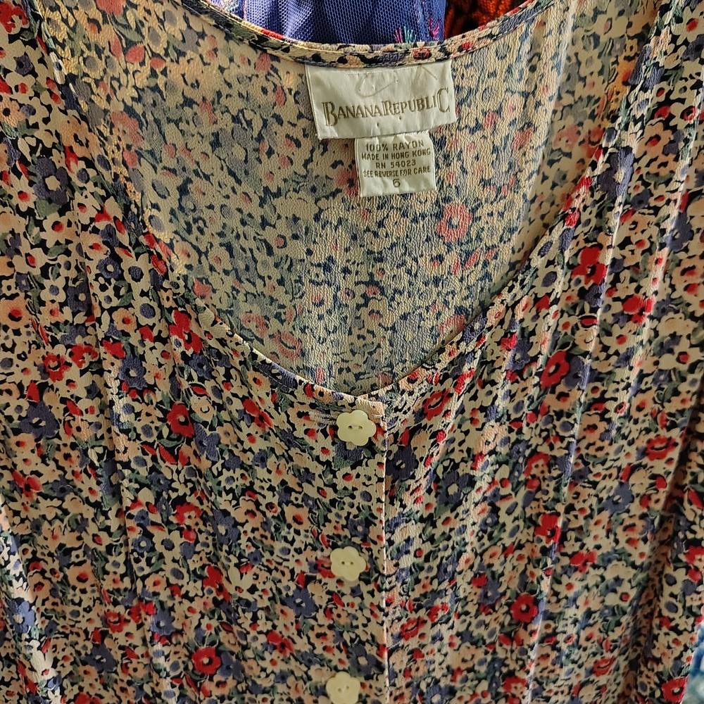 Banana Republic Floral Button-Down Dress